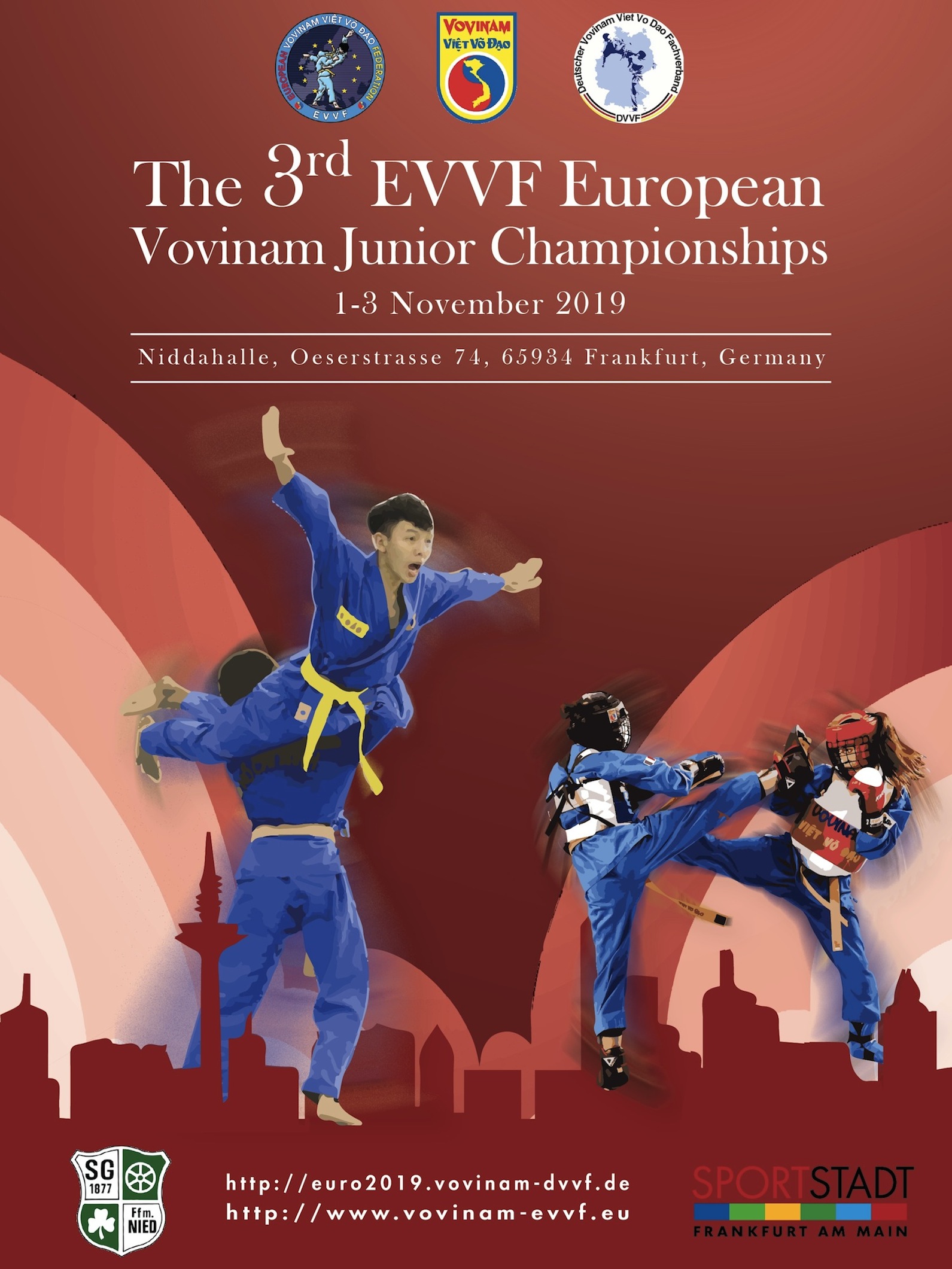 3rd EVVF European Vovinam Junior Championships 2019_Poster